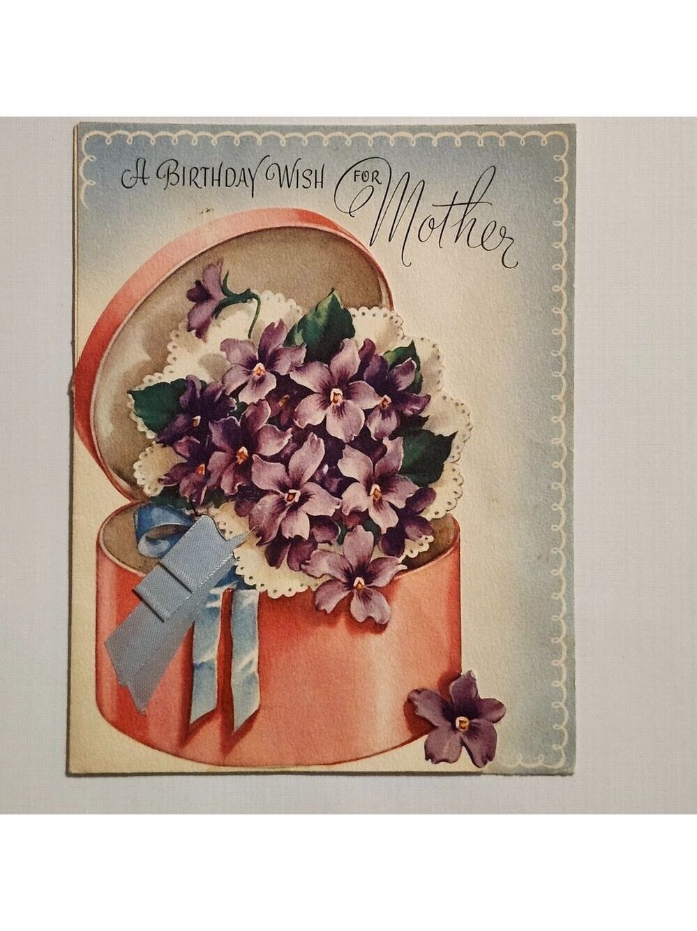 VINTAGE Mother's Birthday Card Rust Craft Artists' Guild